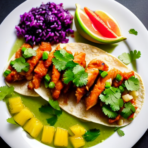 Tacos de Pescado al Guayaba y Piña y Cilantro y Jengibre