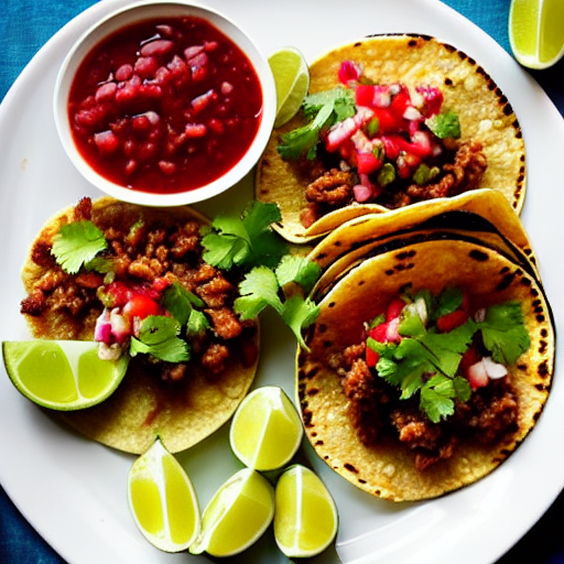 Tacos de Res en Salsa de Guayaba y Piña y Cilantro