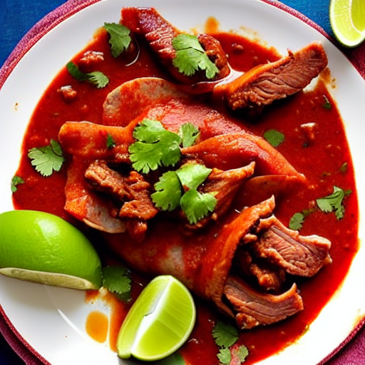 Tacos de Puerco en Salsa Roja