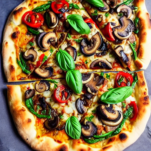 Mushroom and Chermoula Pizza
