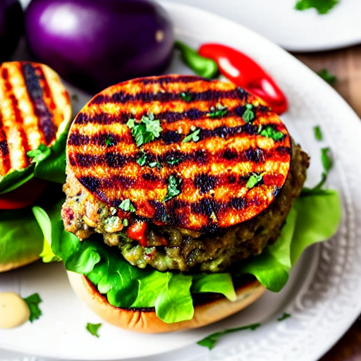 Keto Spicy Eggplant Burger