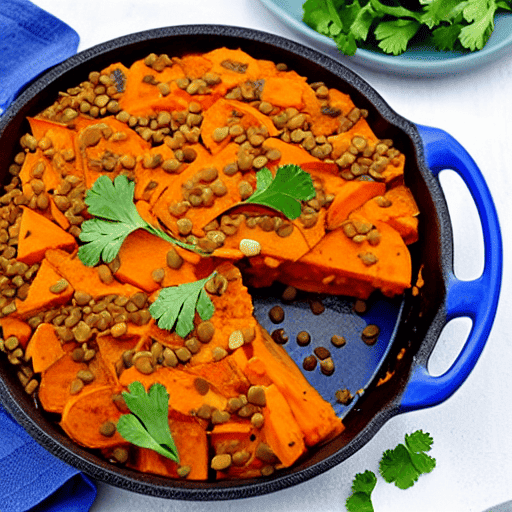 Savory Sweet Potato and Vegetable Casserole with Lentils