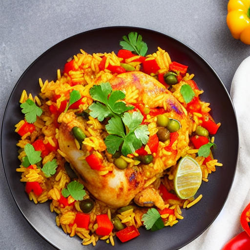 Arroz con Pollo y Pimientos