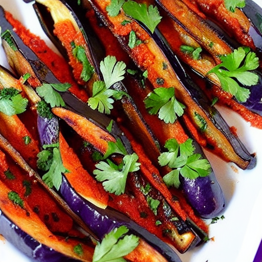 Crispy Baked Eggplant Fries with Spices and Herbs