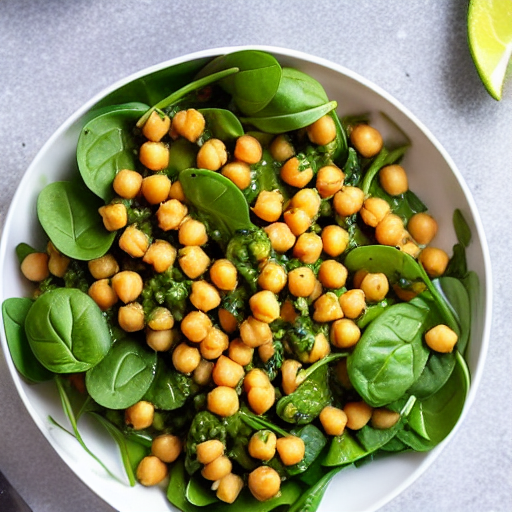 Chickpea and Spinach Salad