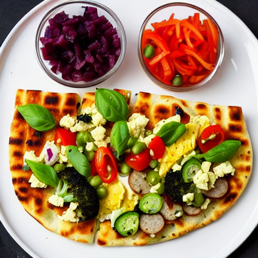 Halal Breakfast Flatbread