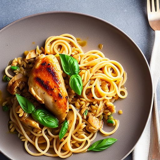 Pasta with Chicken and Barley