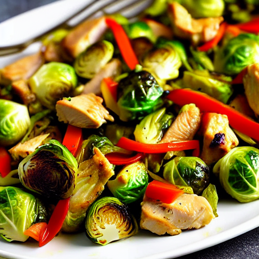 Halal Chicken and Brussels Sprouts Bake Stir-Fry