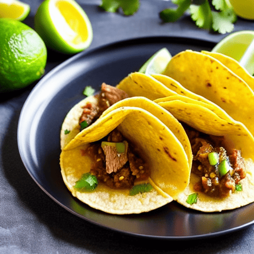 Tacos de Res en Salsa de Piña y Limón