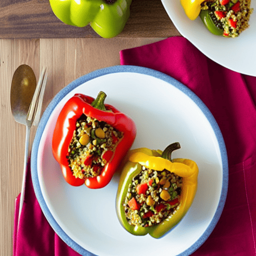 Stuffed Bell Peppers with Quinoa and Lentils