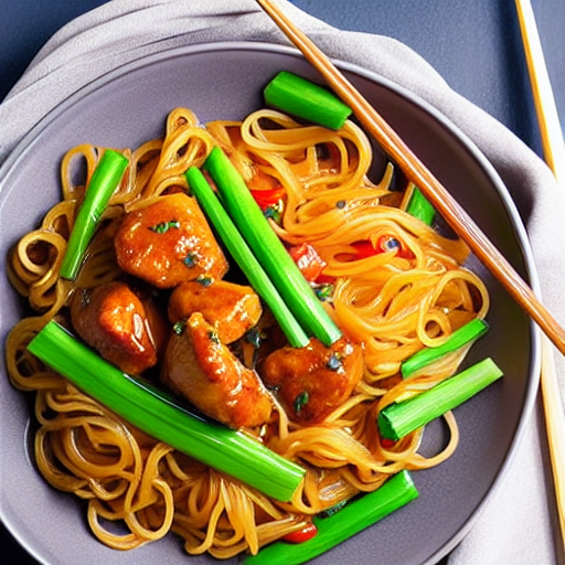 Mongolian Chicken Noodles