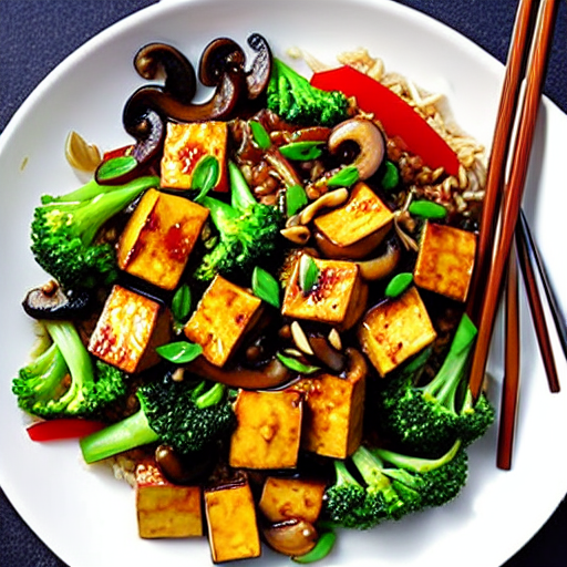 Mushroom and Tofu Stir-Fry