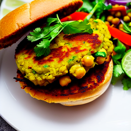 Chickpea Tikki Burger