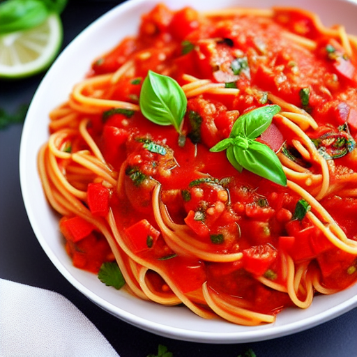 Pasta con Salsa di Pomodoro Fresco