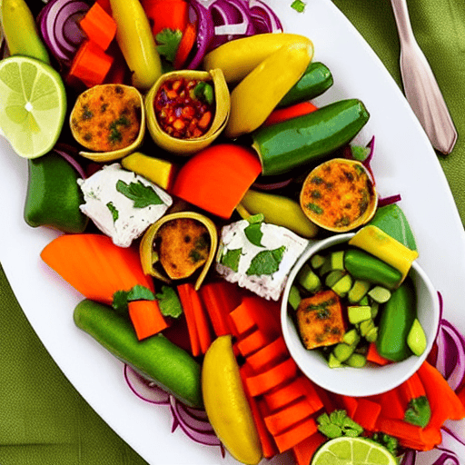 Vegetable Kathi Roll Platter Style