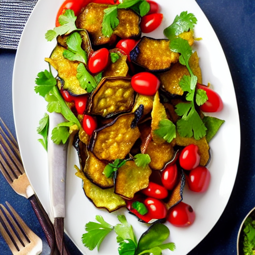 Fried Eggplant Salad