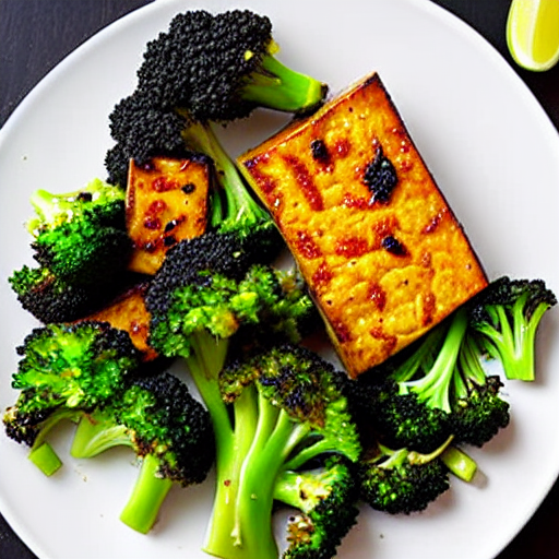 Baked Tofu with Broccoli
