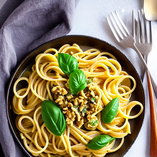 Pasta com Molho de Nozes