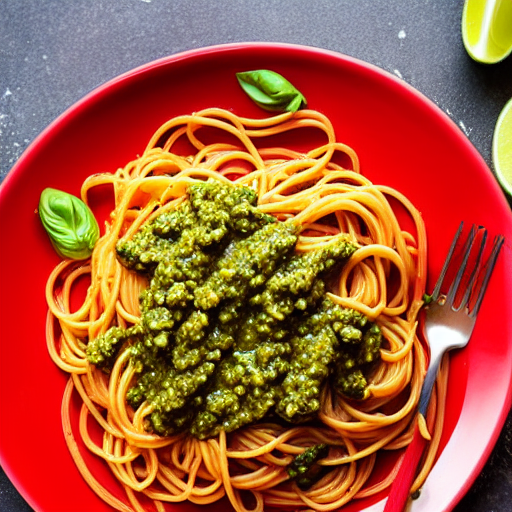 Pasta con Salsa de Pesto Rojo