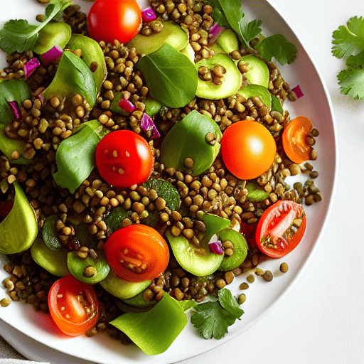 Crispy Vegetable and Lentil Salad