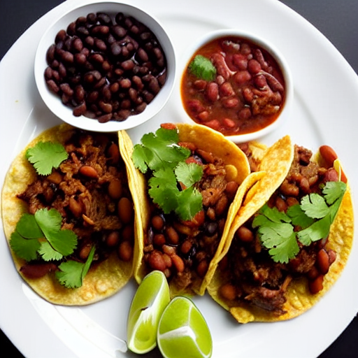 Tacos de Frijoles con Pato