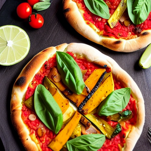Pizzas de Verduras Asadas