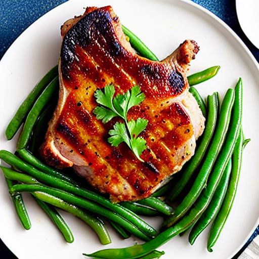 Pork Chop with Green Beans