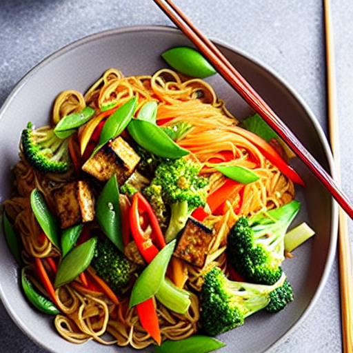 Vegetable and Tofu Stir-Fry Noodles