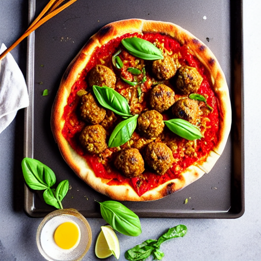 Vegan Lion's Head Pizza