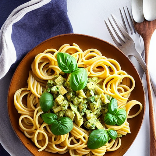Pasta con Salsa de Aguacate