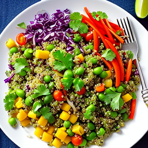 Vegetable and Quinoa Salad with Lentils