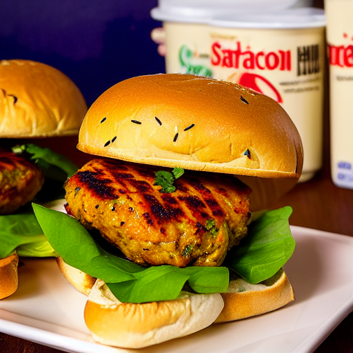 Saffron Chicken Burger