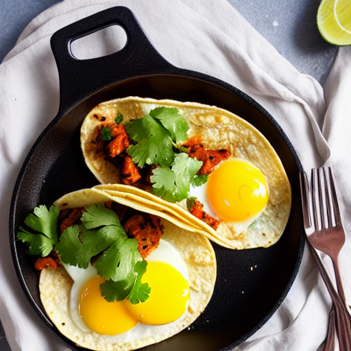 Tacos de Chorizo con Huevos