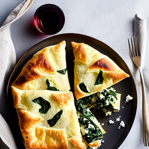 Spinach and Feta Bougatsa