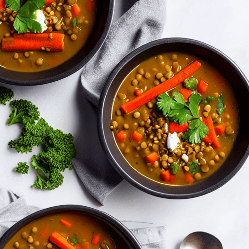 Vegetable and Lentil Soup with Carrots