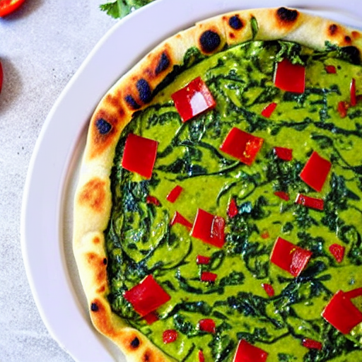 Palak Chaat Pizza