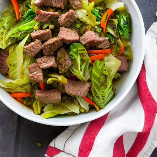 Cabbage and Beef Stir-Fry