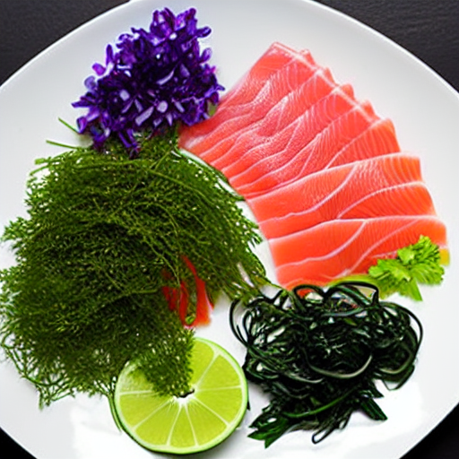 Sashimi with Seaweed