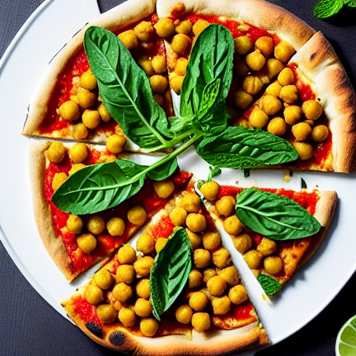 Minted Chickpea Pizza
