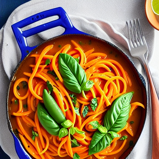 Macarrão com Molho de Cenoura