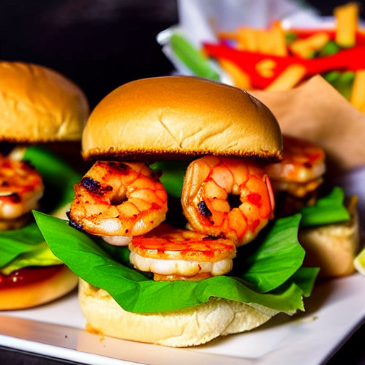 Chili Garlic Shrimp Burger