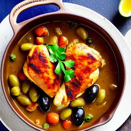 Tajine de Poulet aux Olives