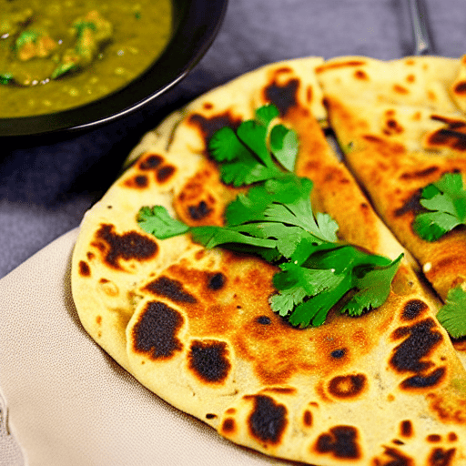 Methi Paratha with Pickle