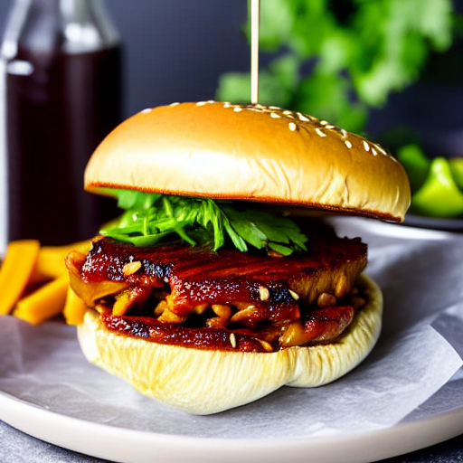 Korean BBQ Jackfruit Burger