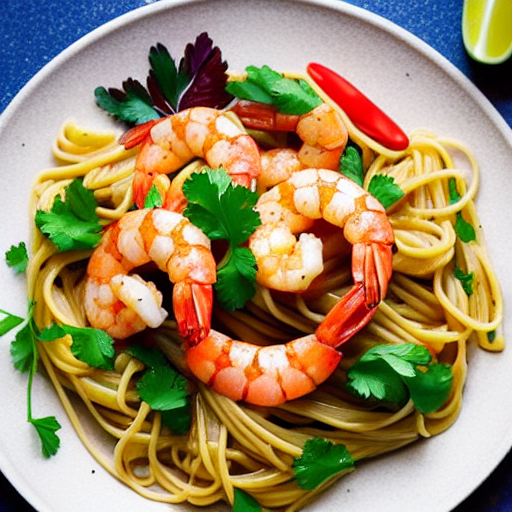 Espaguetis con Gambas