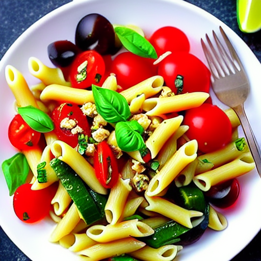 Vegan Greek Salad Pasta
