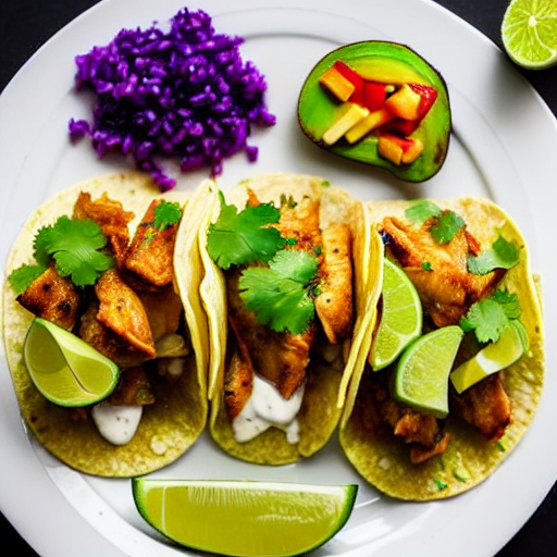 Tacos de Pescado al Aguacate y Limón