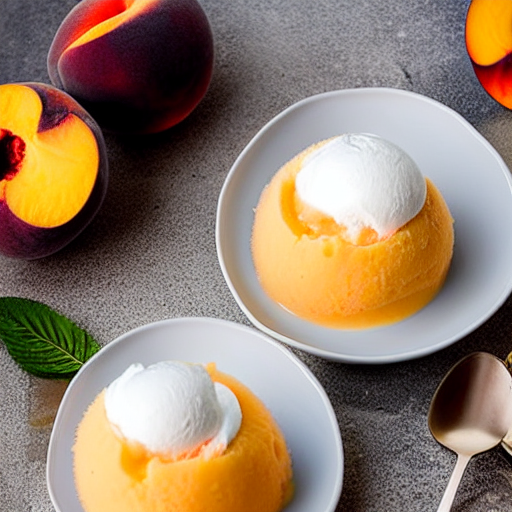 Peach Coconut Sorbet
