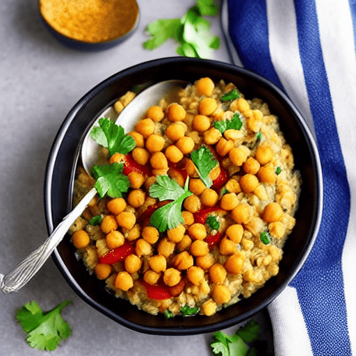 Savory Oatmeal with Chickpeas