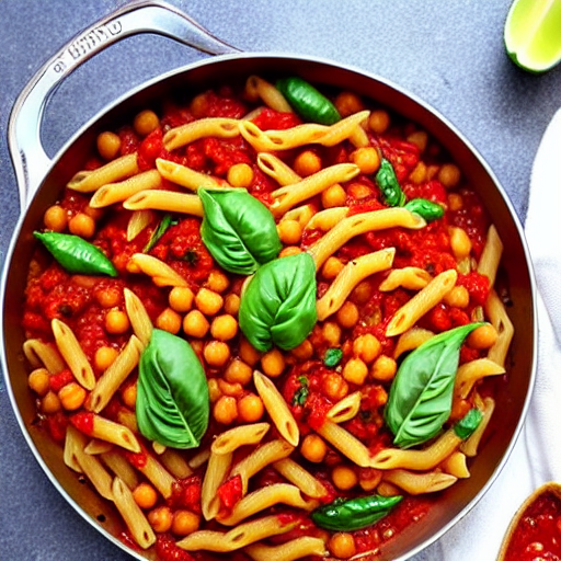 Espaguetis con Garbanzos